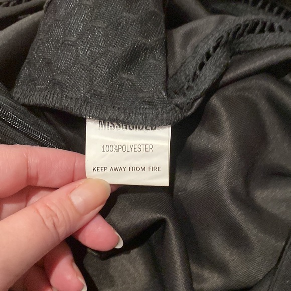 Missguided - Black Pencil Skirt - Peekaboo Crochet & Sheer Mesh Detail, size 12 - Picture 11 of 14